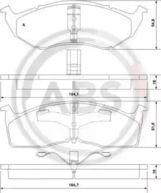 Комплект тормозных колодок, дисковый тормоз A.B.S. купить