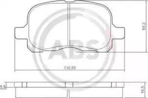 Комплект тормозных колодок, дисковый тормоз A.B.S. купить