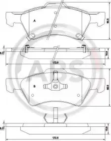 Комплект тормозных колодок, дисковый тормоз A.B.S. купить