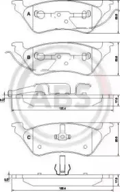 Комплект тормозных колодок, дисковый тормоз A.B.S. купить