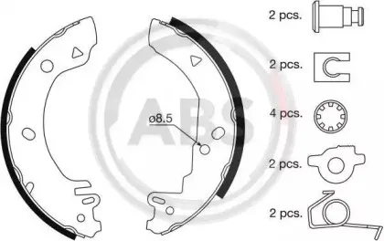 Комплект тормозных колодок A.B.S. купить