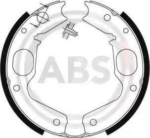 Комплект тормозных колодок, стояночная тормозная система A.B.S. купить