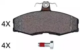 Комплект тормозных колодок, дисковый тормоз A.B.S. купить