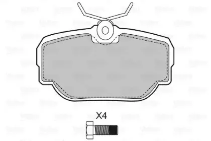 Комплект тормозных колодок, дисковый тормоз VALEO купить