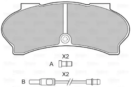 Комплект тормозных колодок, дисковый тормоз VALEO купить