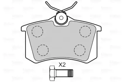 Комплект тормозных колодок, дисковый тормоз VALEO купить