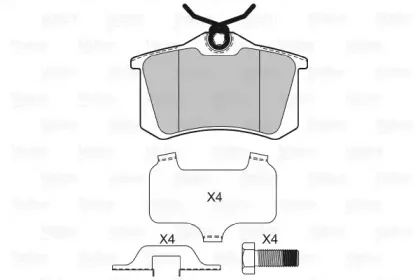Комплект тормозных колодок, дисковый тормоз VALEO купить