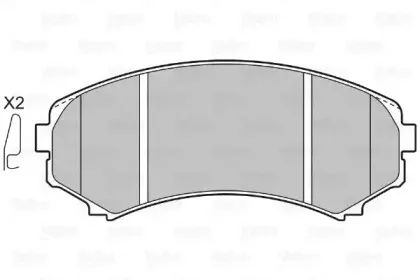 Комплект тормозных колодок, дисковый тормоз VALEO купить