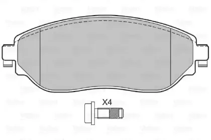 Комплект тормозных колодок, дисковый тормоз VALEO купить