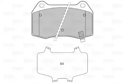 Комплект тормозных колодок, дисковый тормоз VALEO купить