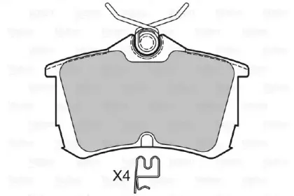 Комплект тормозных колодок, дисковый тормоз VALEO купить