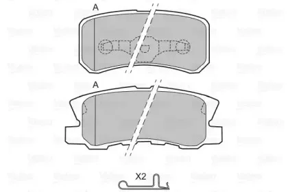 Комплект тормозных колодок, дисковый тормоз VALEO купить