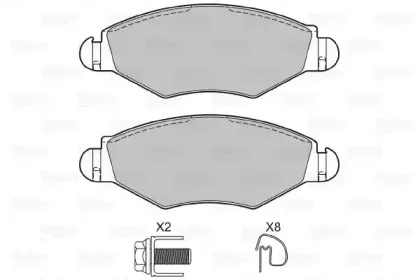 Комплект тормозных колодок, дисковый тормоз VALEO купить
