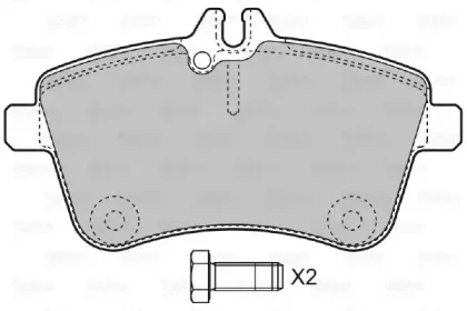 Комплект тормозных колодок, дисковый тормоз VALEO купить