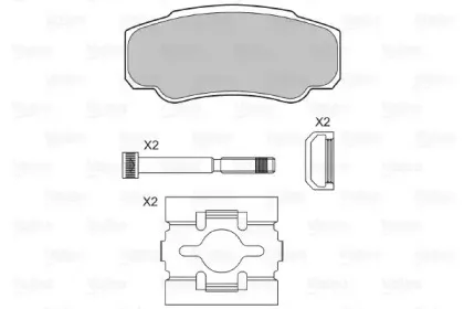 Комплект тормозных колодок, дисковый тормоз VALEO купить