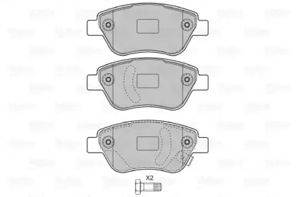 Комплект тормозных колодок, дисковый тормоз VALEO купить