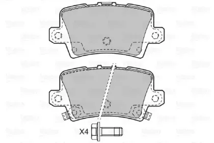 Комплект тормозных колодок, дисковый тормоз VALEO купить