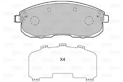 Комплект тормозных колодок, дисковый тормоз VALEO купить