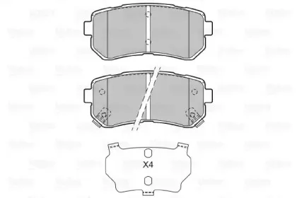 Комплект тормозных колодок, дисковый тормоз VALEO купить