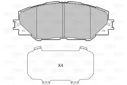 Комплект тормозных колодок, дисковый тормоз VALEO купить