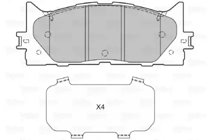 Комплект тормозных колодок, дисковый тормоз VALEO купить
