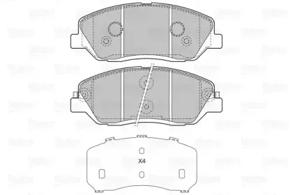Комплект тормозных колодок, дисковый тормоз VALEO купить
