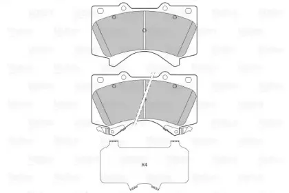 Комплект тормозных колодок, дисковый тормоз VALEO купить