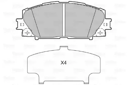 Комплект тормозных колодок, дисковый тормоз VALEO купить
