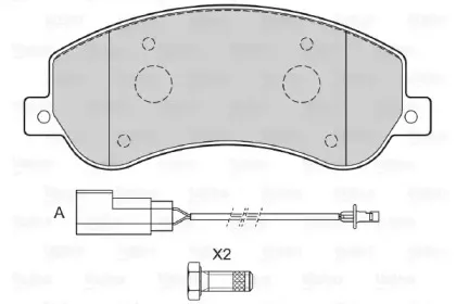 Комплект тормозных колодок, дисковый тормоз VALEO купить