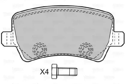 Комплект тормозных колодок, дисковый тормоз VALEO купить