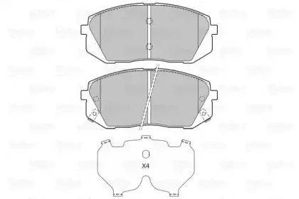 Комплект тормозных колодок, дисковый тормоз VALEO купить