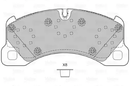 Комплект тормозных колодок, дисковый тормоз VALEO купить