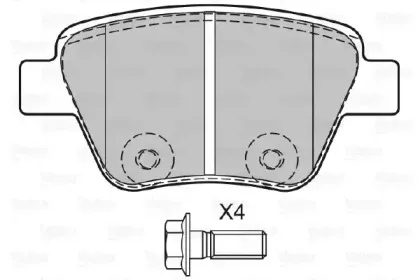 Комплект тормозных колодок, дисковый тормоз VALEO купить