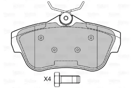 Комплект тормозных колодок, дисковый тормоз VALEO купить