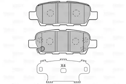 Комплект тормозных колодок, дисковый тормоз VALEO купить