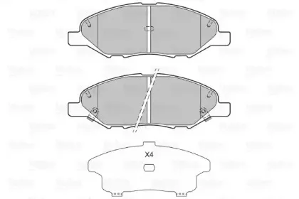 Комплект тормозных колодок, дисковый тормоз VALEO купить