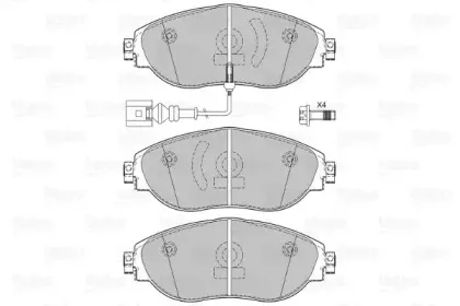 Комплект тормозных колодок, дисковый тормоз VALEO купить