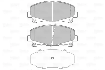 Комплект тормозных колодок, дисковый тормоз VALEO купить