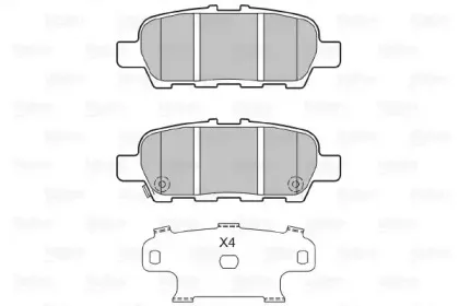 Комплект тормозных колодок, дисковый тормоз VALEO купить
