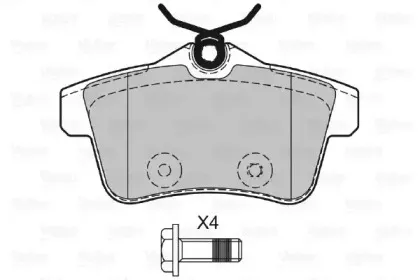 Комплект тормозных колодок, дисковый тормоз VALEO купить
