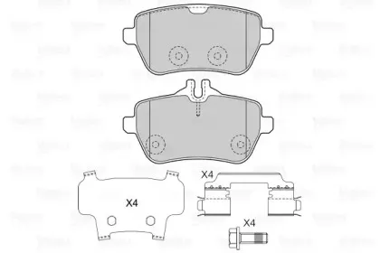 Комплект тормозных колодок, дисковый тормоз VALEO купить