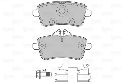 Комплект тормозных колодок, дисковый тормоз VALEO купить