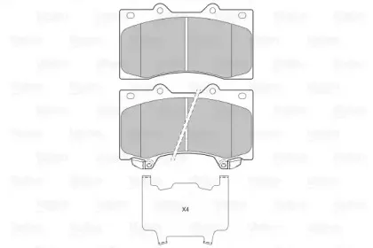 Комплект тормозных колодок, дисковый тормоз VALEO купить