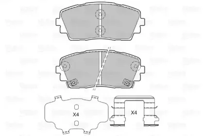 Комплект тормозных колодок, дисковый тормоз VALEO купить