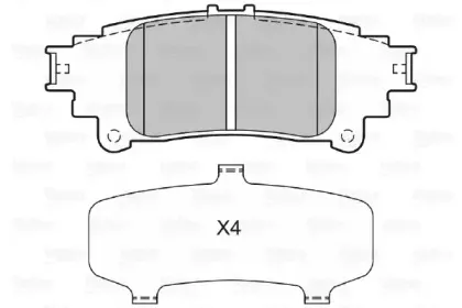 Комплект тормозных колодок, дисковый тормоз VALEO купить