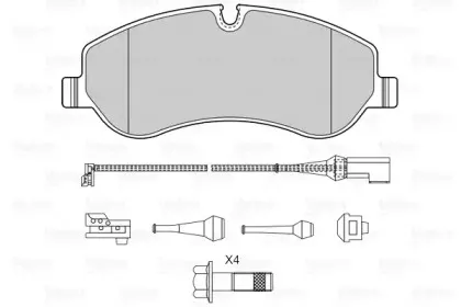 Комплект тормозных колодок, дисковый тормоз VALEO купить