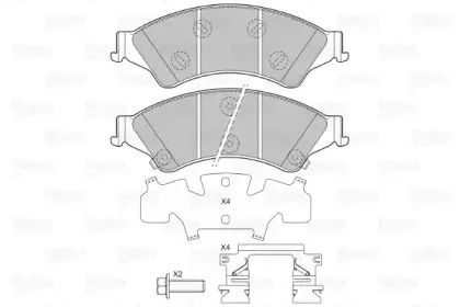 Комплект тормозных колодок, дисковый тормоз VALEO купить