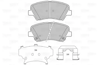 Комплект тормозных колодок, дисковый тормоз VALEO купить