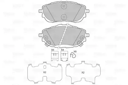 Комплект тормозных колодок, дисковый тормоз VALEO купить