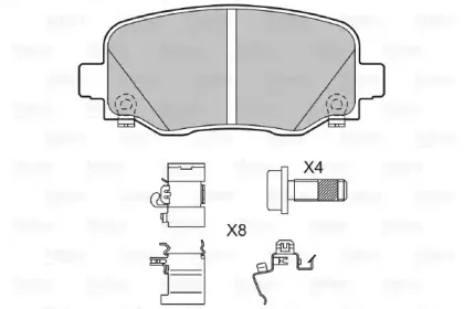 Комплект тормозных колодок, дисковый тормоз VALEO купить
